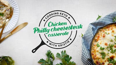 Chicken Philly cheesesteak casserole