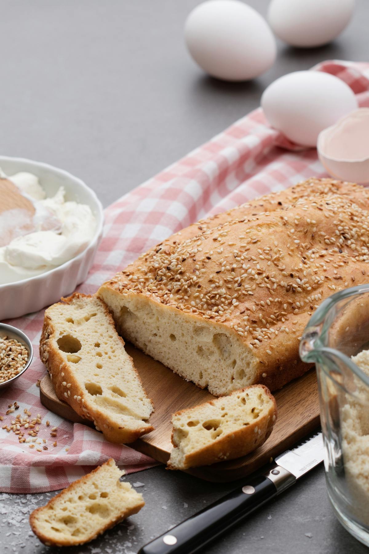 Keto sesame bread