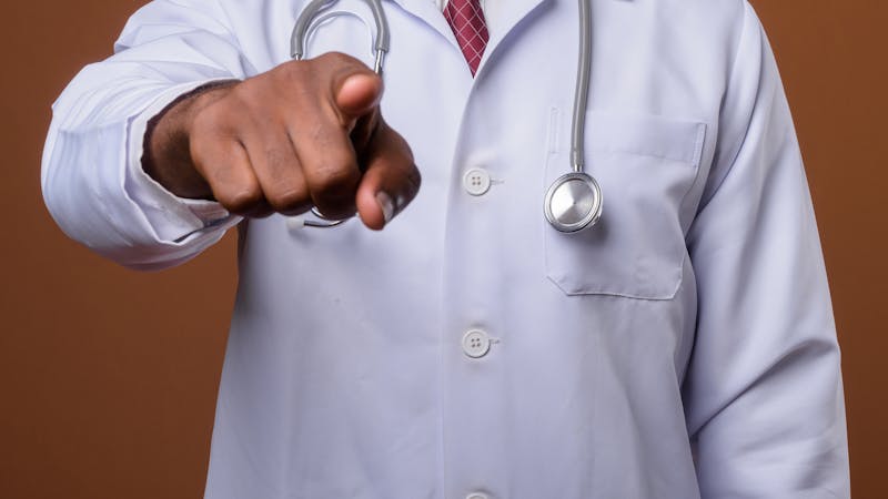doctor pointing
