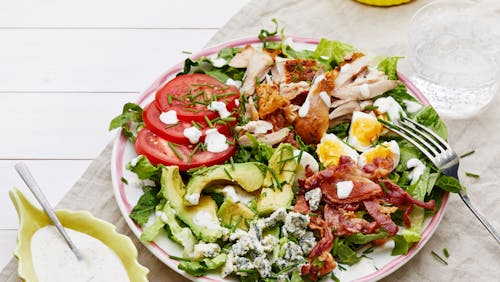Keto Cobb salad with ranch dressing