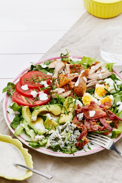 Keto Cobb salad with ranch dressing