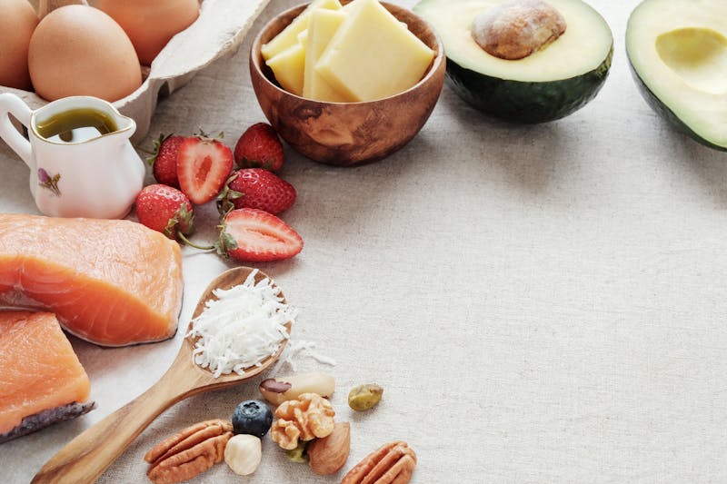ketogenic diet, low carb, high good fat , healthy food