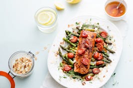 Keto Fried Salmon with Asparagus - Recipe - Diet Doctor
