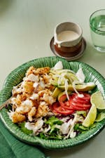 Low-carb fish taco bowl