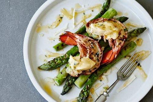 Grilled lobster tail with tarragon butter