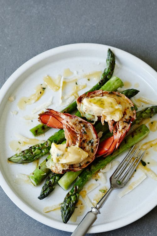Grilled lobster tail with tarragon butter