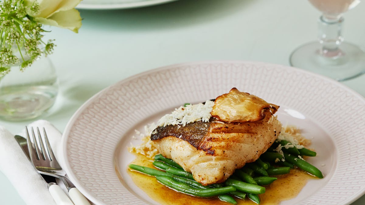 Cod loin with horseradish and browned butter