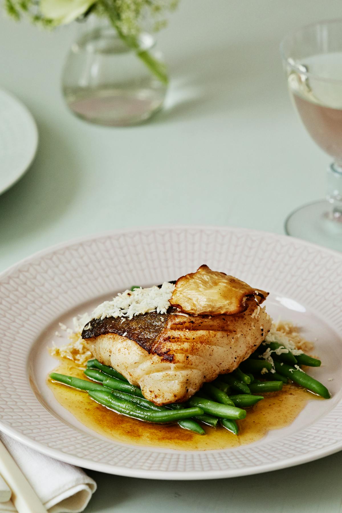 Cod loin with horseradish and browned butter