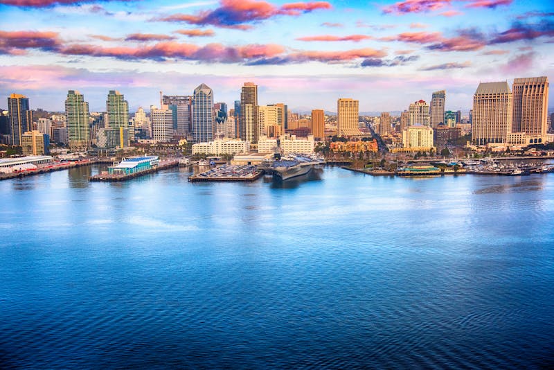 San Diego California Skyline Aerial