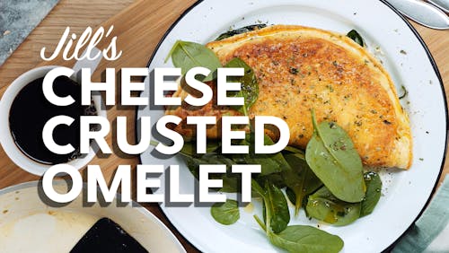 Jill's cheese-crusted omelet