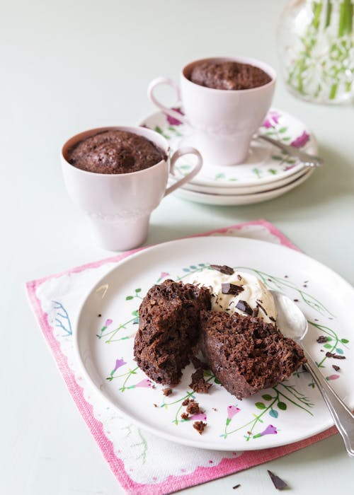 Keto mug cake with chocolate