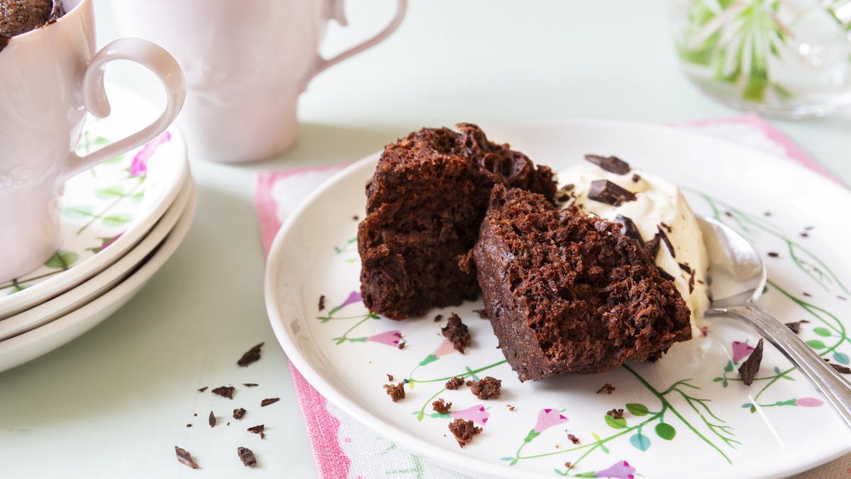 Keto mug cake with chocolate