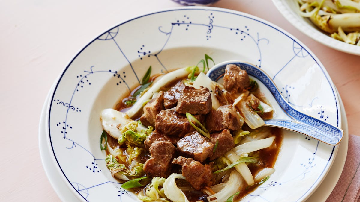 Keto Chinese pork stew with cabbage