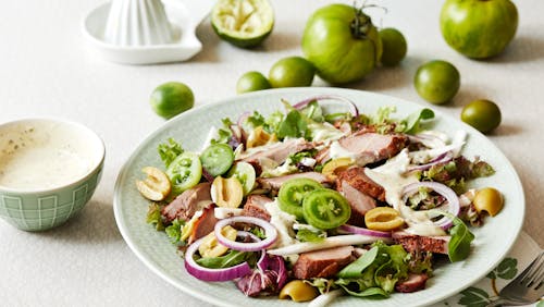 Turkey salad with cilantro-lime dressing