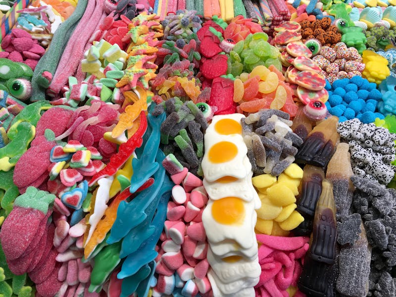 Colorful Sweets and Candy in a market