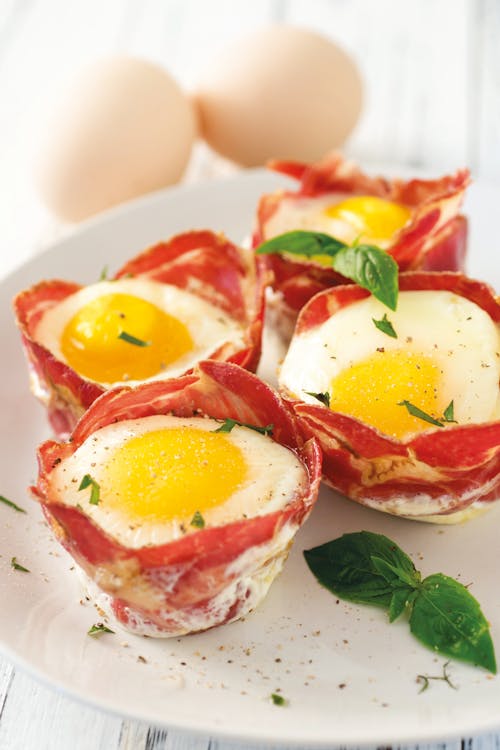 Quick and easy capicola egg cups