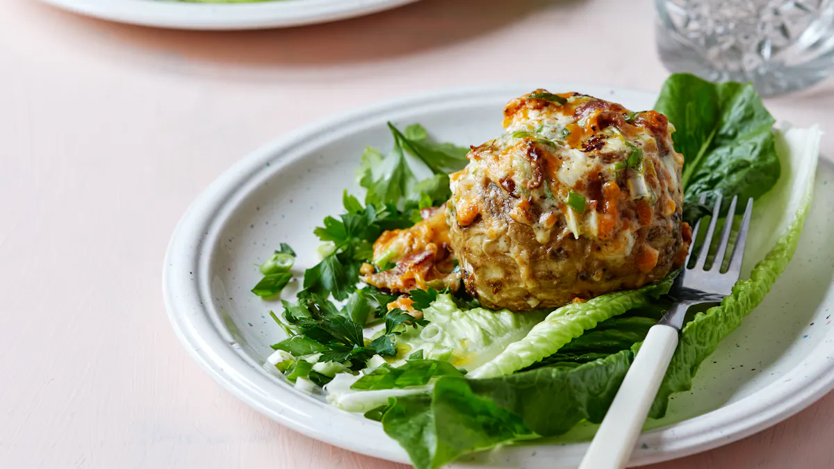 Celery root with bacon and cheese