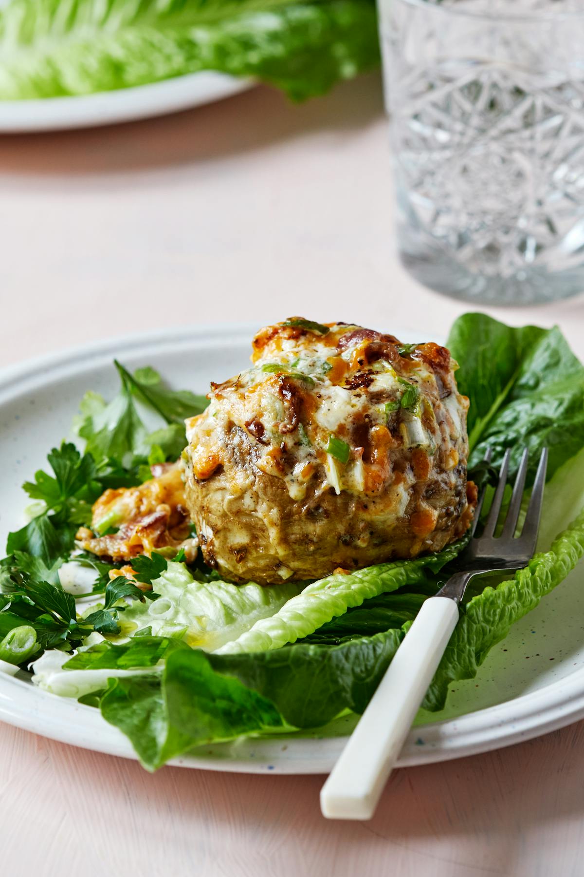 Celery root with bacon and cheese