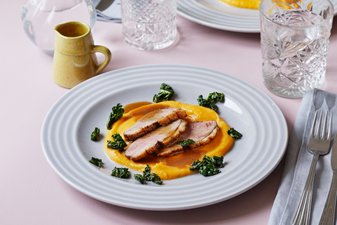 Duck breast with butternut puree and gravy