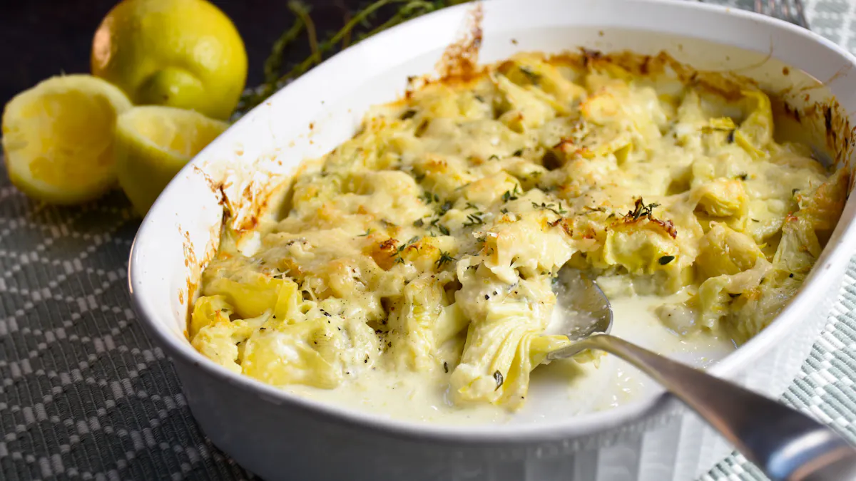 Lemon cream artichokes