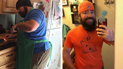 Dad lost 91 lbs thanks to keto and running!