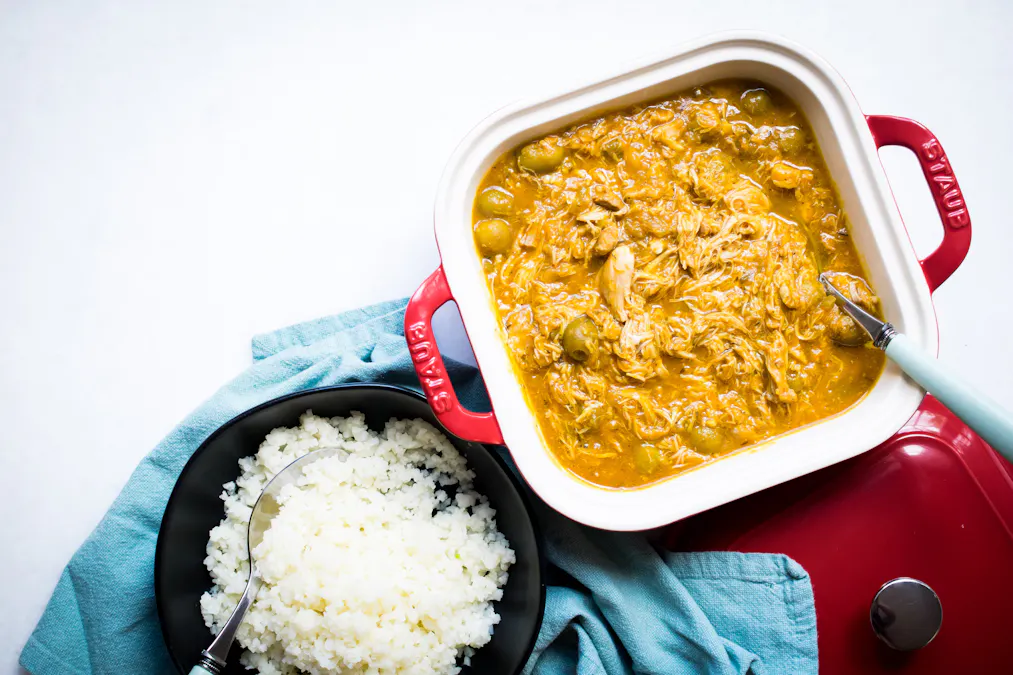 South American garden chicken with cauliflower rice