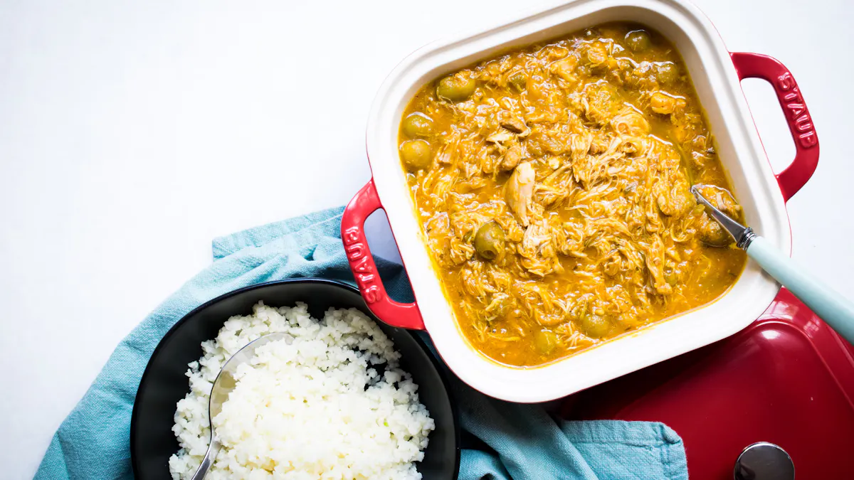 South American garden chicken with cauliflower rice