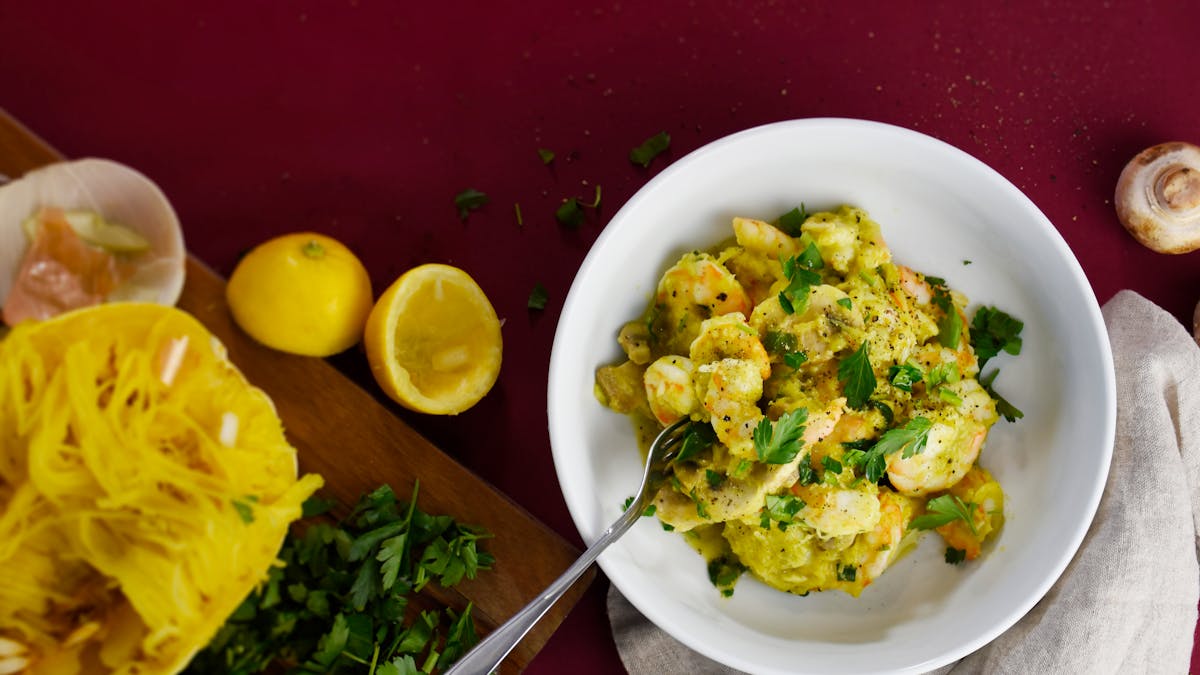 Georgia’s shrimp with spaghetti squash