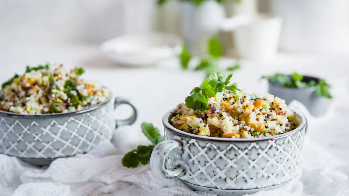 Low carb upma (Indian breakfast dish)