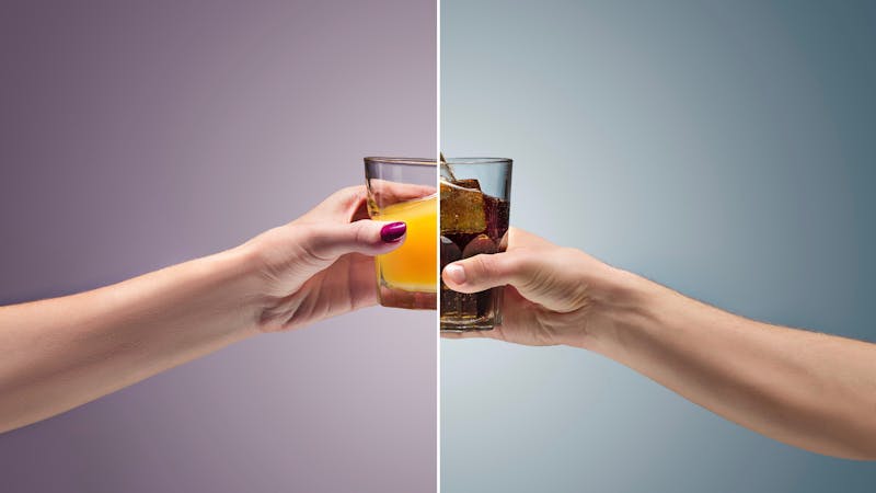 Soda versus juice