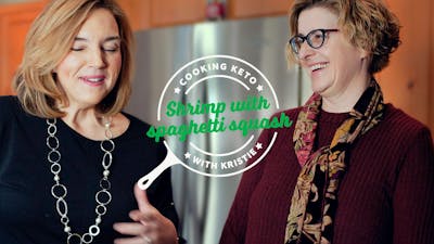 Kristie cooking keto with Dr. Georgia Ede