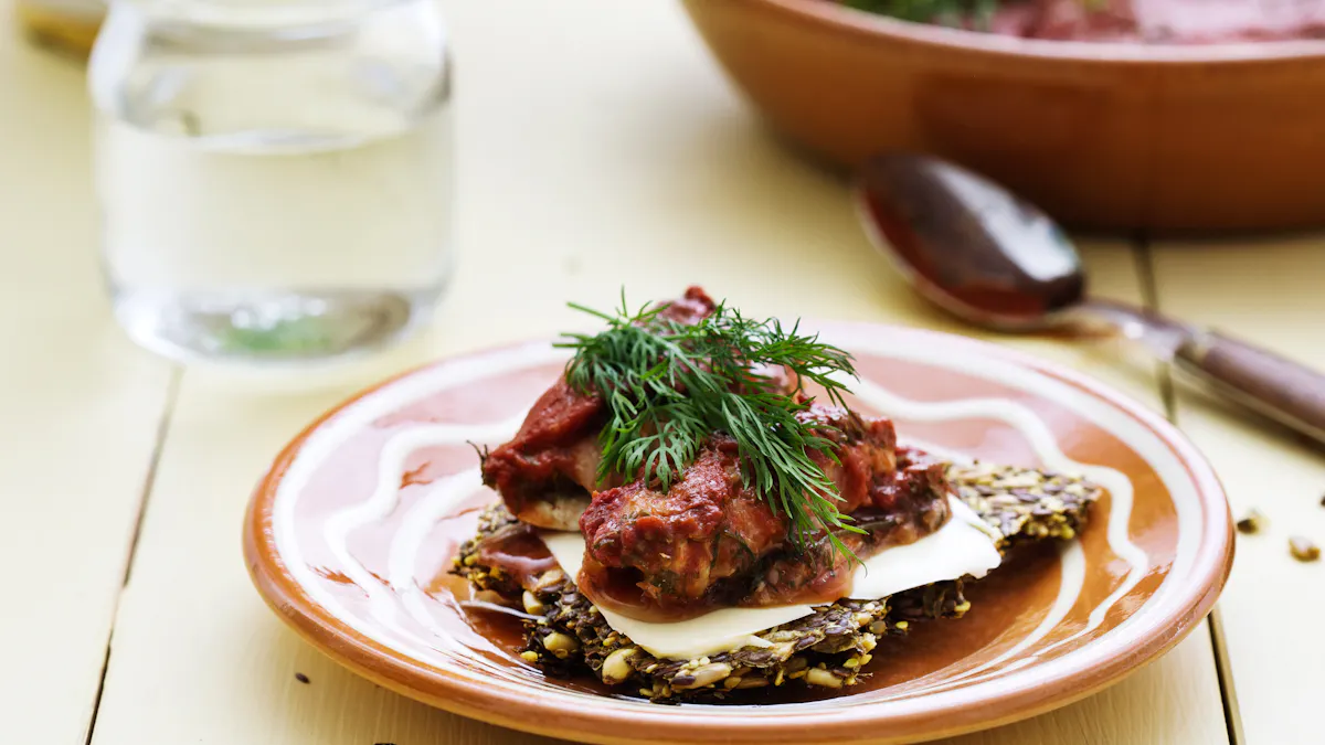 Dill and tomato herring