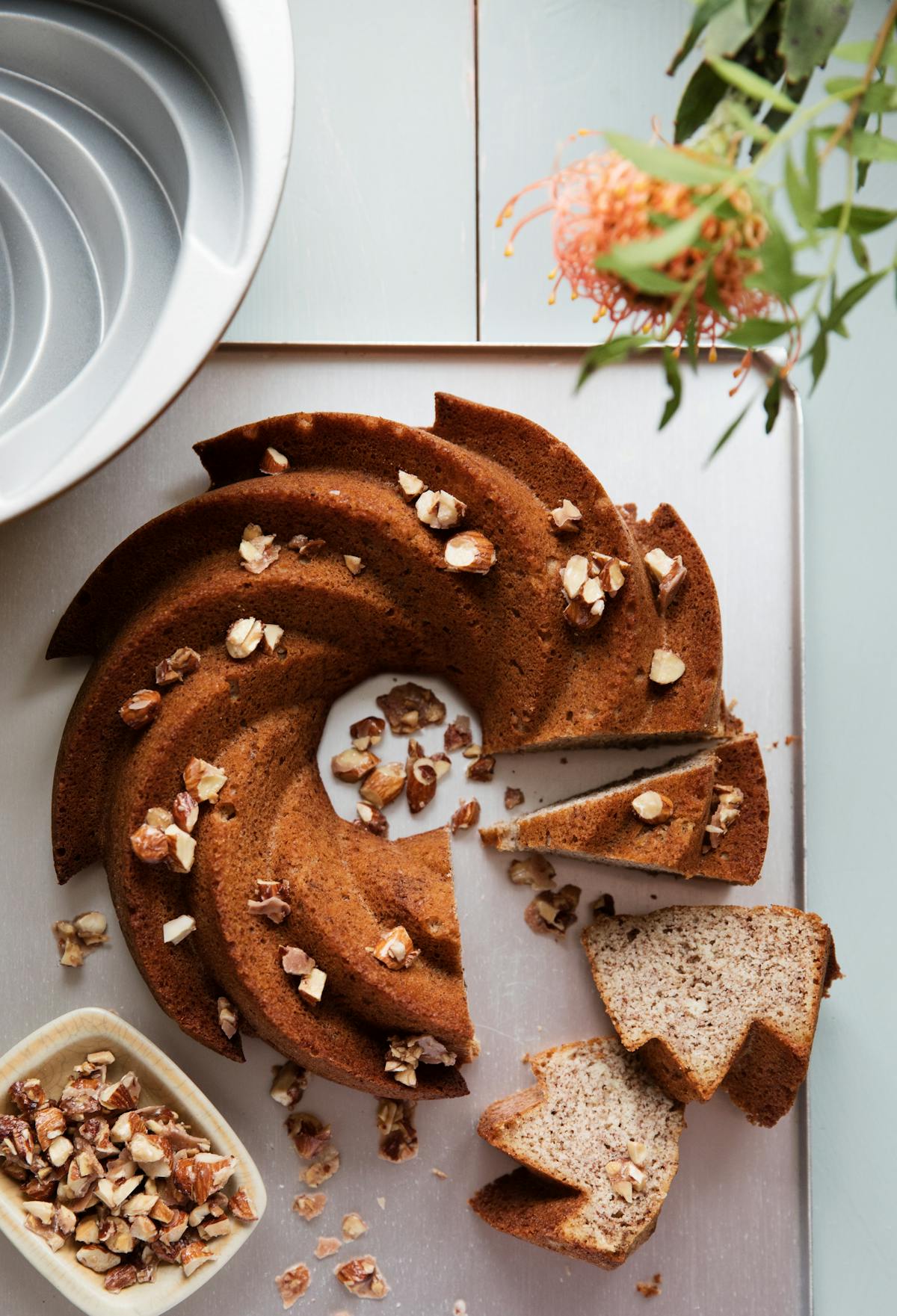 Keto gingerbread Bundt cake