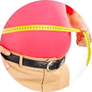 measuring waist beer belly