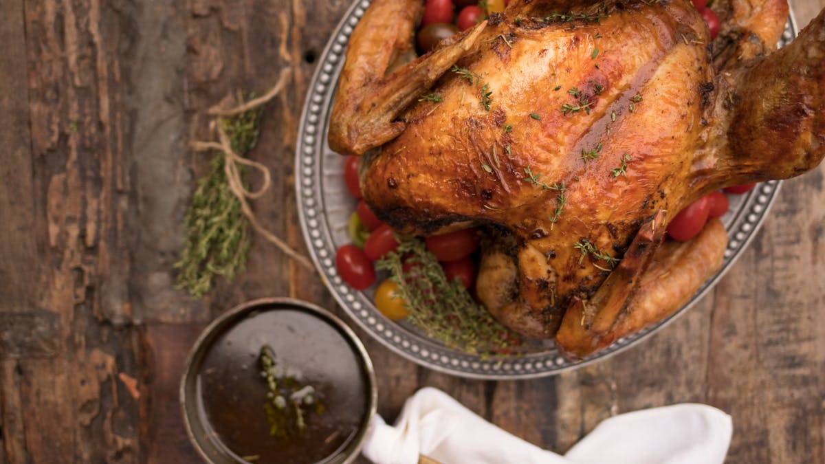 Turkey with bacon gravy