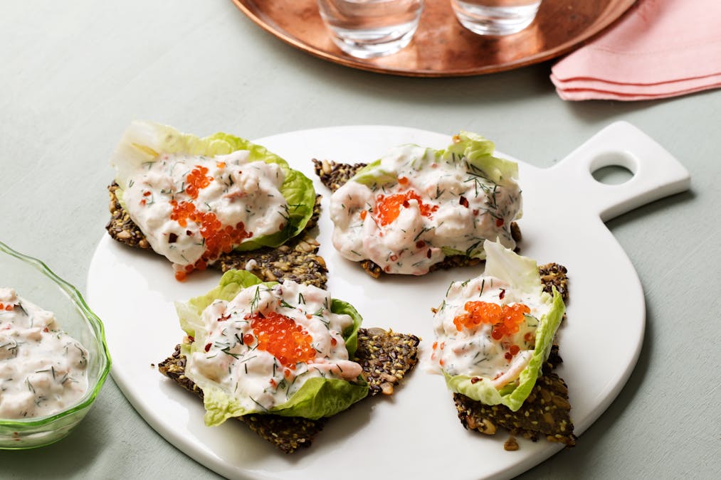 Swedish shrimp salad with dill