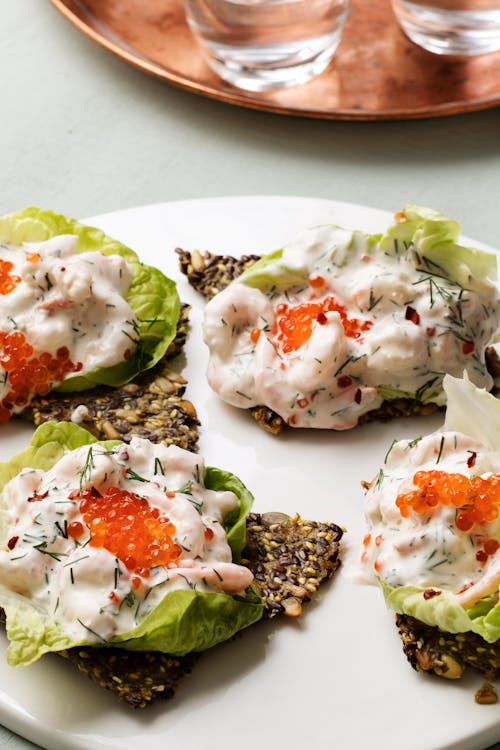 Swedish shrimp salad with dill