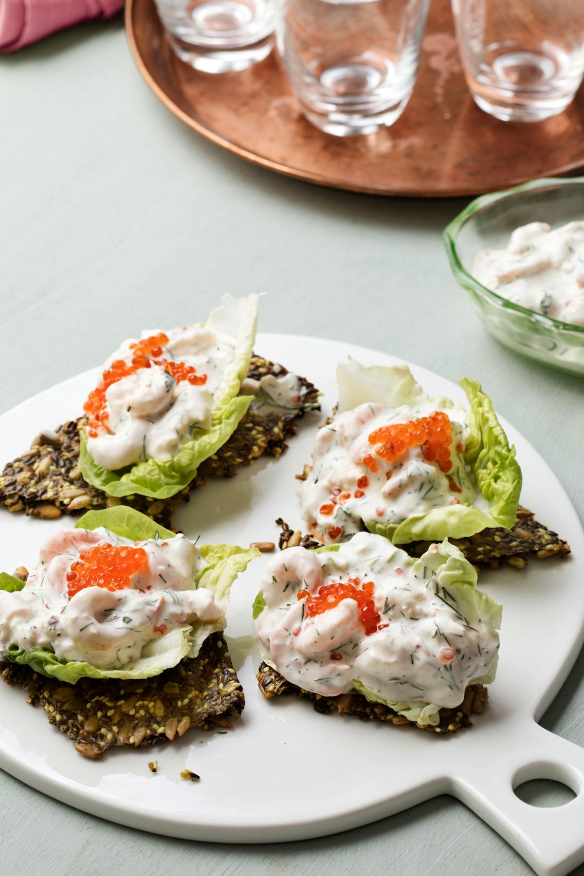 Swedish shrimp salad with dill