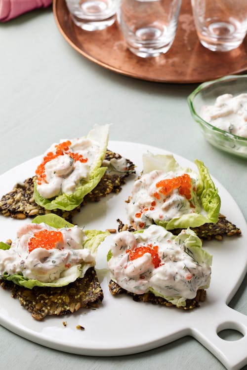 Swedish shrimp salad with dill