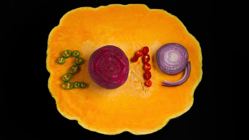 Healthy holidays food and diet. 2019 New year's decisions about a healthy lifestyle.