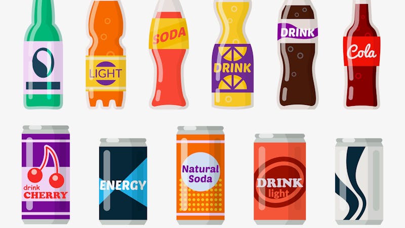 Soft drinks bottles