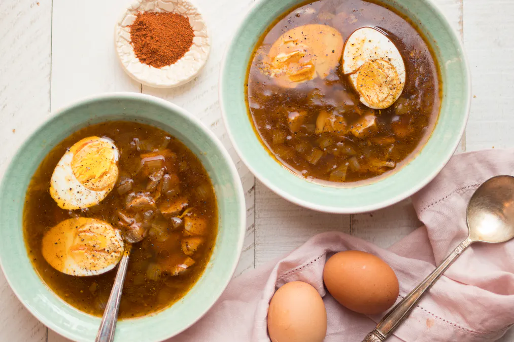 Ethiopian spicy doro wat soup