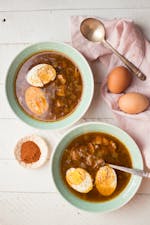 Ethiopian spicy doro wat soup