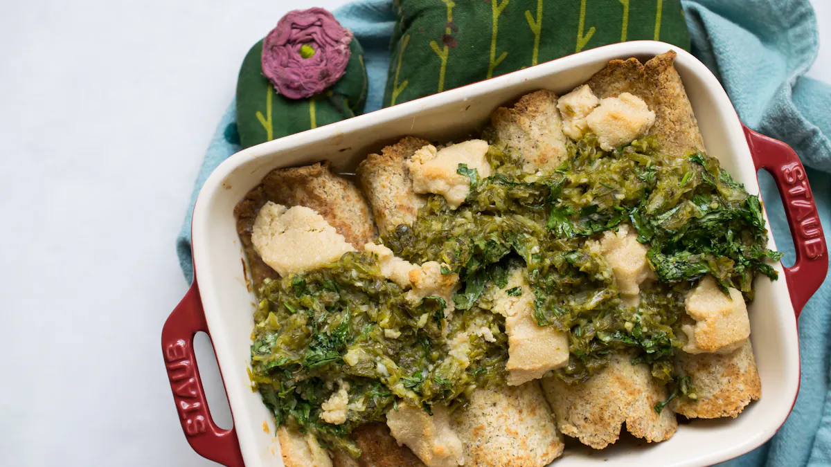 Green onion no-Chile chicken enchiladas