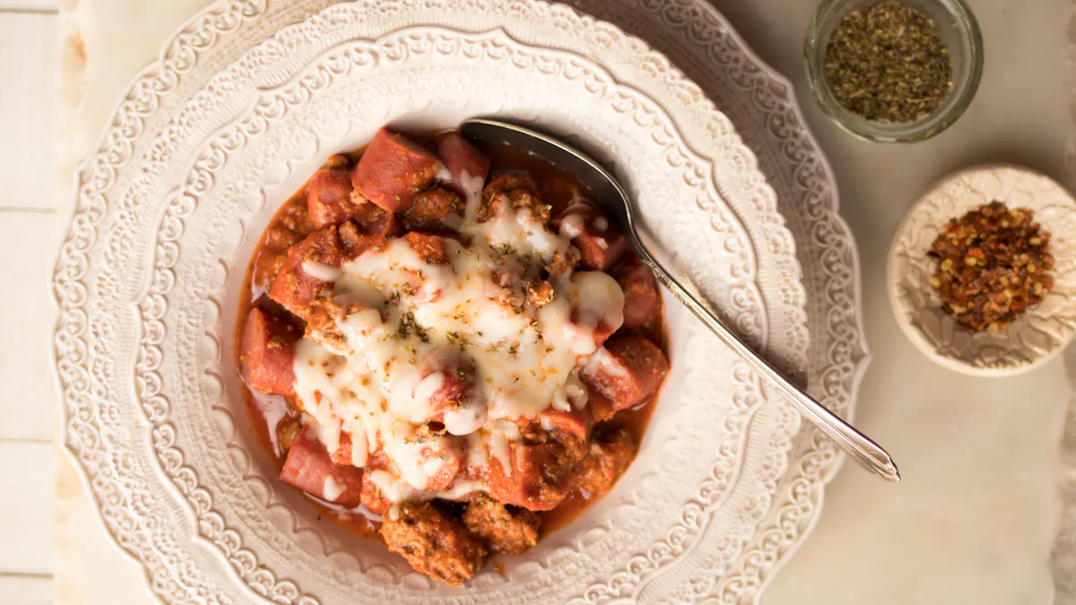 Low carb pizza dog casserole