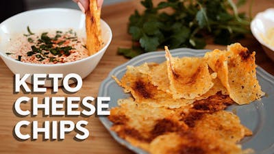 Keto cheese chips cooking video
