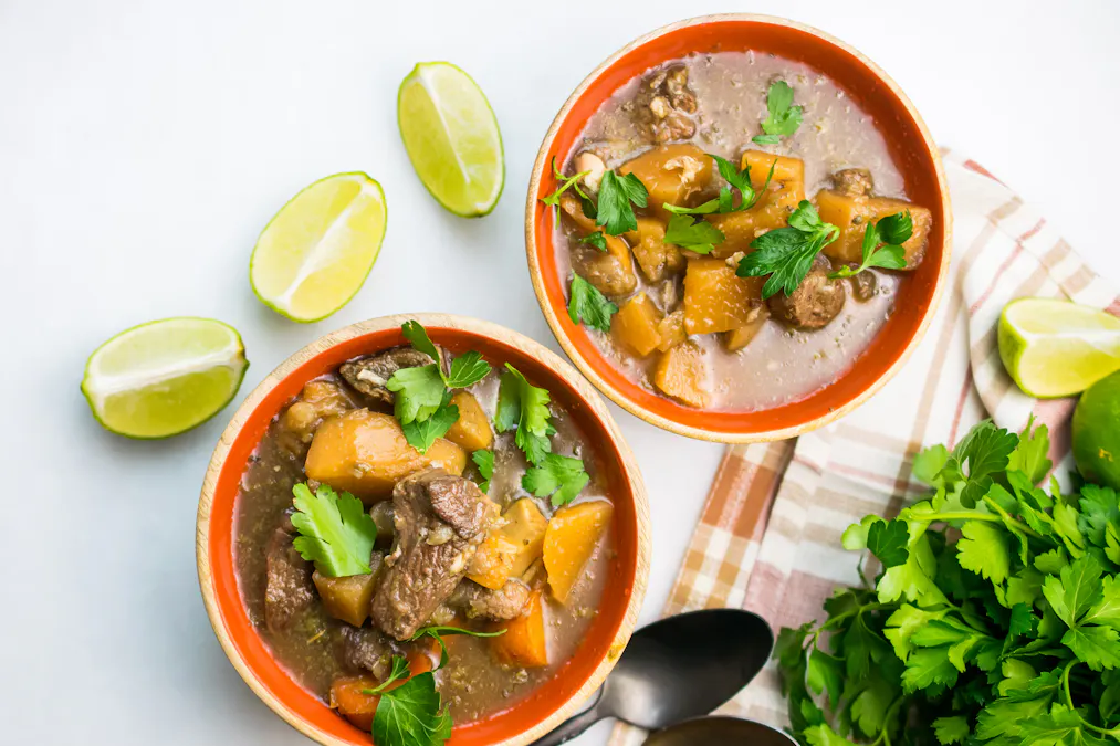 Slow-cooked beef stew