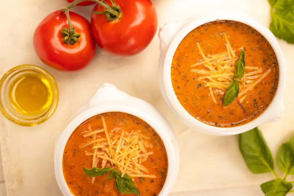 Tomato basil parmesan soup