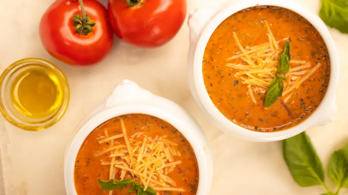 Tomato basil parmesan soup