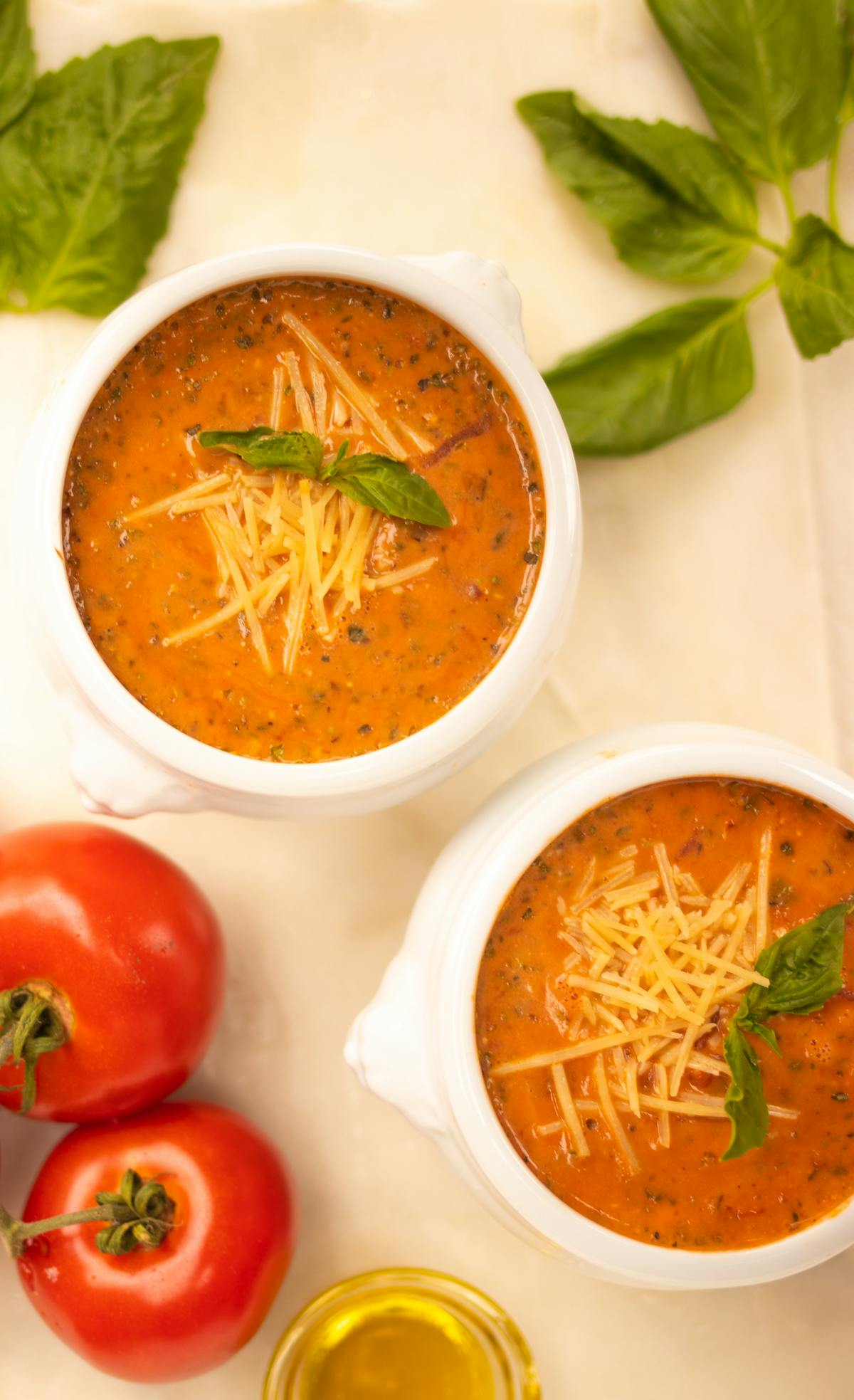 Tomato basil parmesan soup